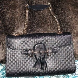 100% Authentic Black Gucci Chain Bag